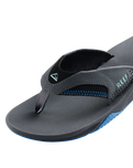 The Reef Mens Fanning Flip Flops in Gunmetal & Ocean