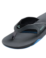 The Reef Mens Fanning Flip Flops in Gunmetal & Ocean