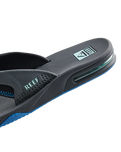 The Reef Mens Fanning Flip Flops in Gunmetal & Ocean