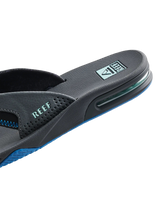 The Reef Mens Fanning Flip Flops in Gunmetal & Ocean