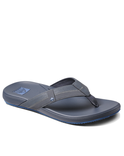 The Reef Mens Cushion Phantom Flip Flops in Grey & Blue