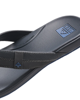 The Reef Mens Cushion Phantom Flip Flops in Grey & Blue