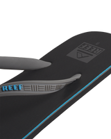 The Reef Mens Seaside Flip Flops in Grey, Aqua & Black