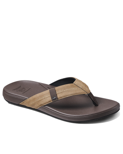 The Reef Mens Cushion Phantom 2.0 Flip Flops in Brown & Tan