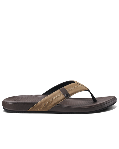 The Reef Mens Cushion Phantom 2.0 Flip Flops in Brown & Tan