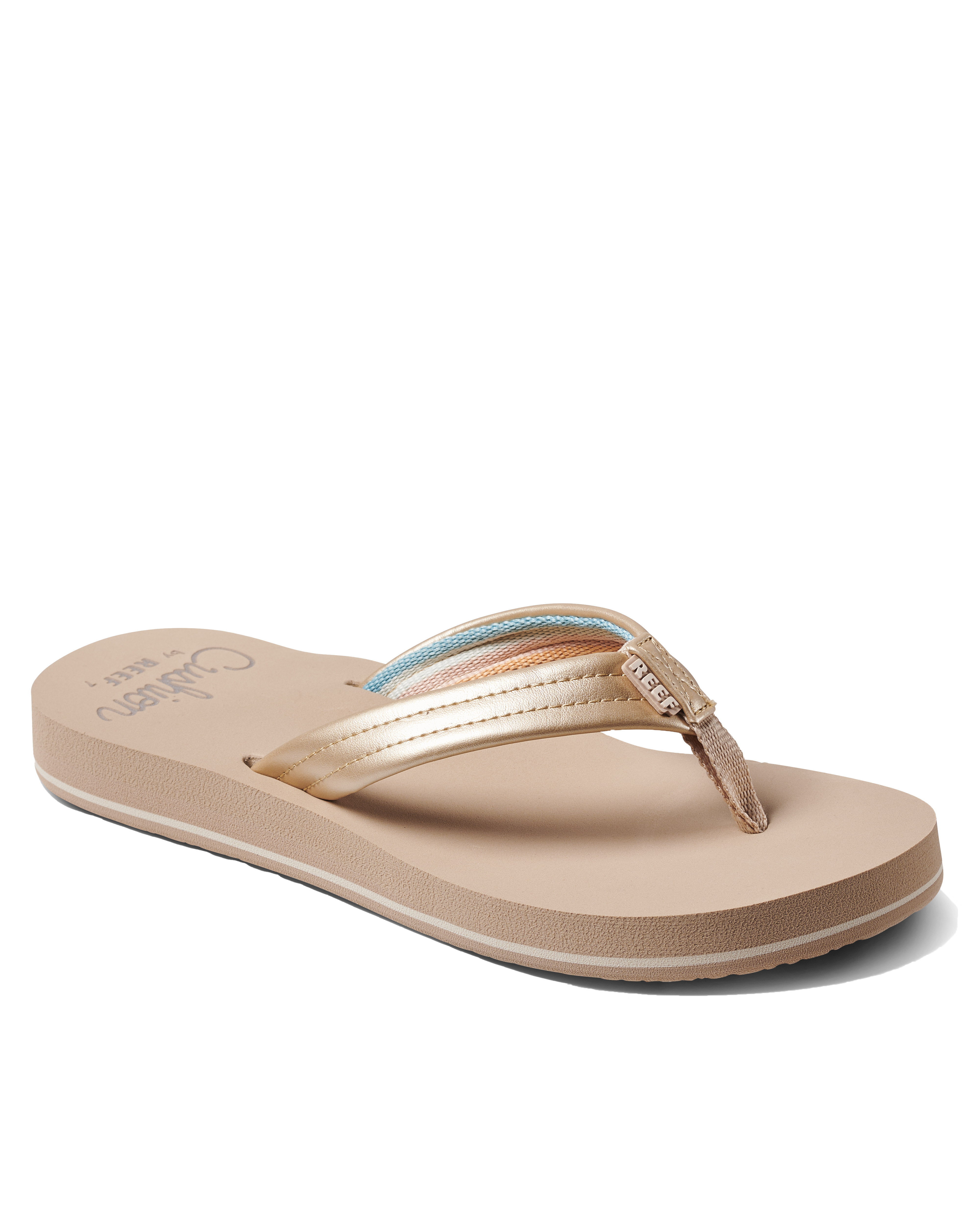 The Reef Womens Cushion Breeze Flip Flops in Gold | Anns Cottage – Ann's  Cottage
