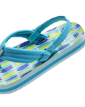 The Reef Boys Boys Little Ahi Flip Flops in Blue Fish