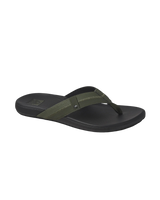 The Reef Mens Cushion Phantom 2.0 Flip Flops in Olive & Gum