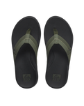 The Reef Mens Cushion Phantom 2.0 Flip Flops in Olive & Gum