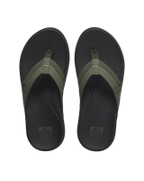 The Reef Mens Cushion Phantom 2.0 Flip Flops in Olive & Gum
