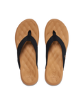 Cushion Harmony Flip Flops in Black & Tan