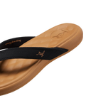 Cushion Harmony Flip Flops in Black & Tan