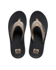 The Reef Mens Fanning Flip Flops in Fossil & Raven