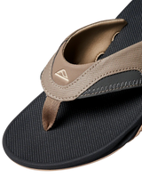 The Reef Mens Fanning Flip Flops in Fossil & Raven
