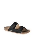Cushion Tradewind Sandal in Black & Fossil