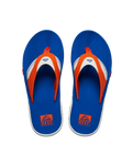 Fanning Pregame Flip Flops in Orange & Blue