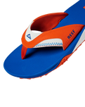 Fanning Pregame Flip Flops in Orange & Blue