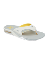 Fanning Flip Flops in Yellow, Grey & Grey