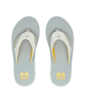 Fanning Flip Flops in Yellow, Grey & Grey