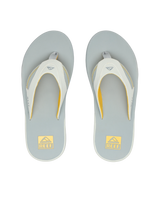 Fanning Flip Flops in Yellow, Grey & Grey