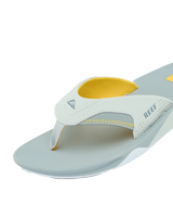 Fanning Flip Flops in Yellow, Grey & Grey