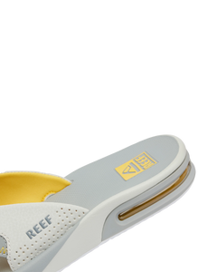 Fanning Flip Flops in Yellow, Grey & Grey