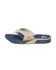 Fanning Flip Flops in Tan, Navy & Tan