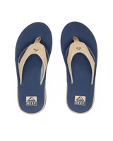 Fanning Flip Flops in Tan, Navy & Tan