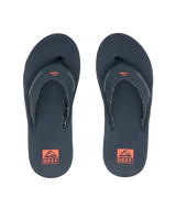 Fanning Flip Flops in Navy & Orange