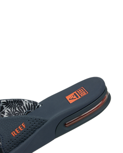 Fanning Flip Flops in Navy & Orange