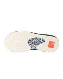 Fanning Flip Flops in Navy & Orange