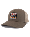 The Hurley Mens Seacliff Trucker Cap in Medium Olive