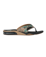 The Reef Mens Fanning Flip Flops in Black & Camo