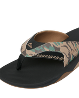 The Reef Mens Fanning Flip Flops in Black & Camo