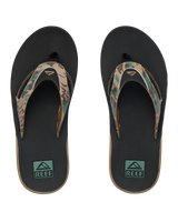 The Reef Mens Fanning Flip Flops in Black & Camo