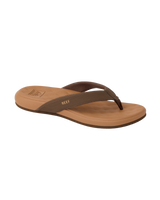 The Reef Womens Cushion Melody Flip Flops in Chocolate & Lion