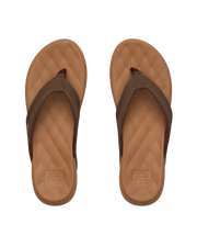 The Reef Womens Cushion Melody Flip Flops in Chocolate & Lion