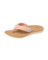 The Reef Womens Santa Ana Flip Flops in Peach & Tan
