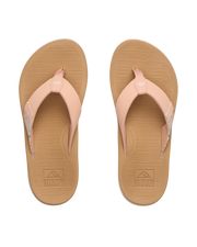 The Reef Womens Santa Ana Flip Flops in Peach & Tan