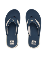 The Reef Mens Fanning Flip Flops in Navy & Oat