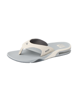 The Reef Mens Fanning Flip Flops in Light Grey, Grey & Blue