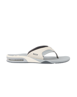 The Reef Mens Fanning Flip Flops in Light Grey, Grey & Blue