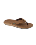 The Reef Mens Leather Offshore Flip Flops in Bronze & Brown