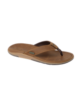The Reef Mens Leather Offshore Flip Flops in Bronze & Brown