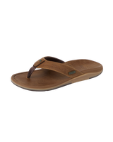 The Reef Mens Leather Offshore Flip Flops in Bronze & Brown