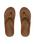 The Reef Mens Leather Offshore Flip Flops in Bronze & Brown