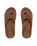 The Reef Mens Leather Offshore Flip Flops in Bronze & Brown
