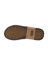 The Reef Mens Leather Offshore Flip Flops in Bronze & Brown