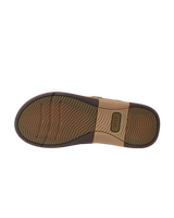 The Reef Mens Leather Offshore Flip Flops in Bronze & Brown