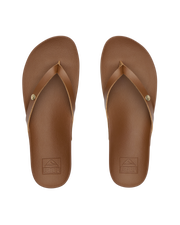 The Reef Womens Vista Ivy Flip Flops in Chocolate